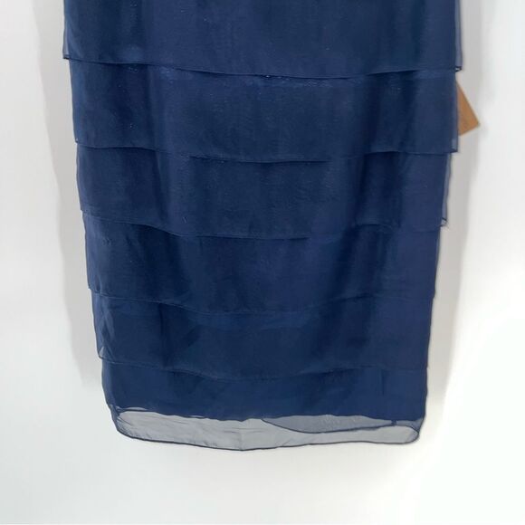 Light in the Box Formal Deep Blue Dress w/Tiered Skirt Textured Crimped Bodice - Picture 3 of 10